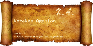 Kerekes Agapion névjegykártya